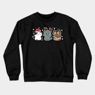 Funny Cats Christmas Men Kids Women Cat Ugly Christmas Crewneck Sweatshirt